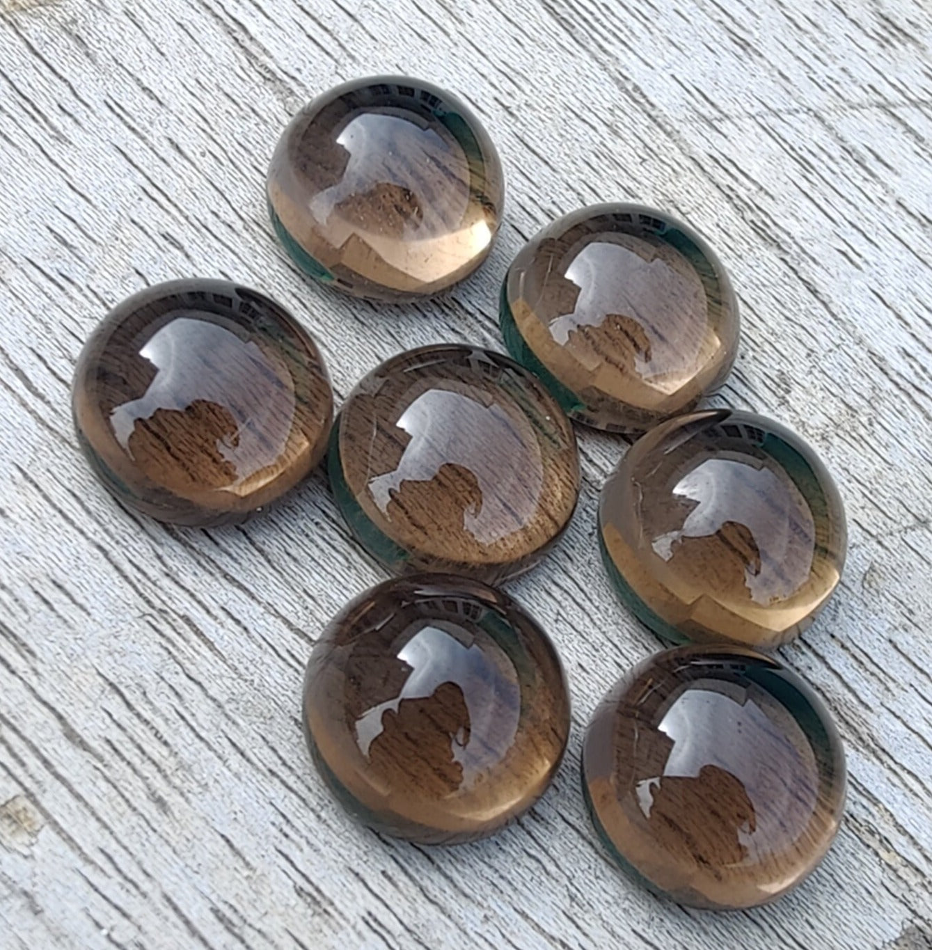 AAA+ QUALITY NATURAL SMOKY QUARTZ ROUND SHAPE CABOCHON FLAT BACK CALIBRATED ROUND SHAPE GEMSTONES, ALL SIZES AVAILABLE
