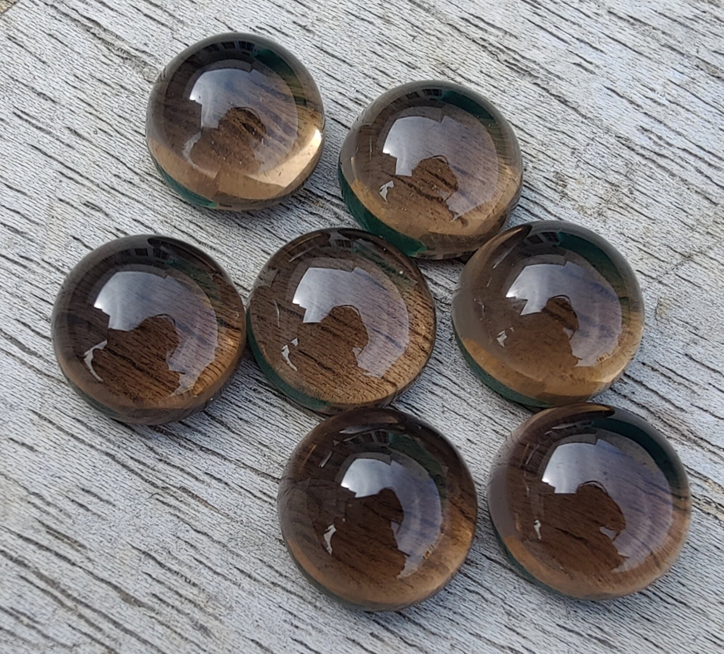 AAA+ QUALITY NATURAL SMOKY QUARTZ ROUND SHAPE CABOCHON FLAT BACK CALIBRATED ROUND SHAPE GEMSTONES, ALL SIZES AVAILABLE