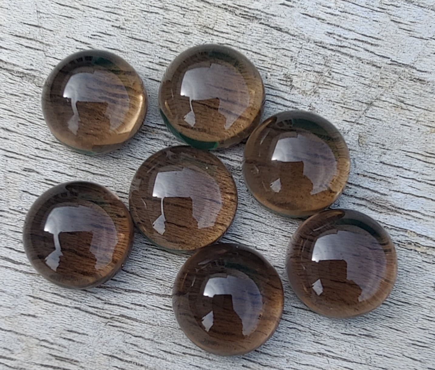 AAA+ QUALITY NATURAL SMOKY QUARTZ ROUND SHAPE CABOCHON FLAT BACK CALIBRATED ROUND SHAPE GEMSTONES, ALL SIZES AVAILABLE