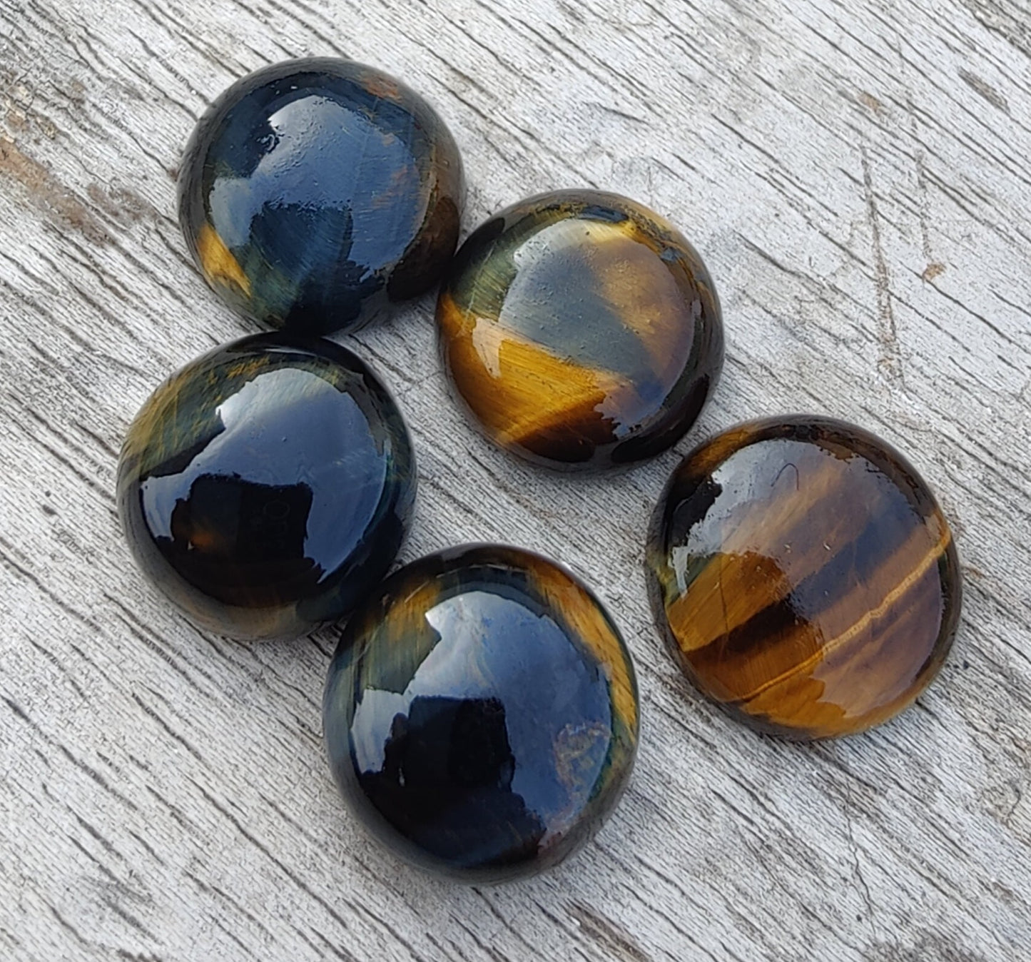 NATURAL FALCON`S EYE ROUND SHAPE FLAT BACK CABOCHON CALIBRATED ROUND SHAPE GEMSTONES, ALL SIZES AVAILABLE
