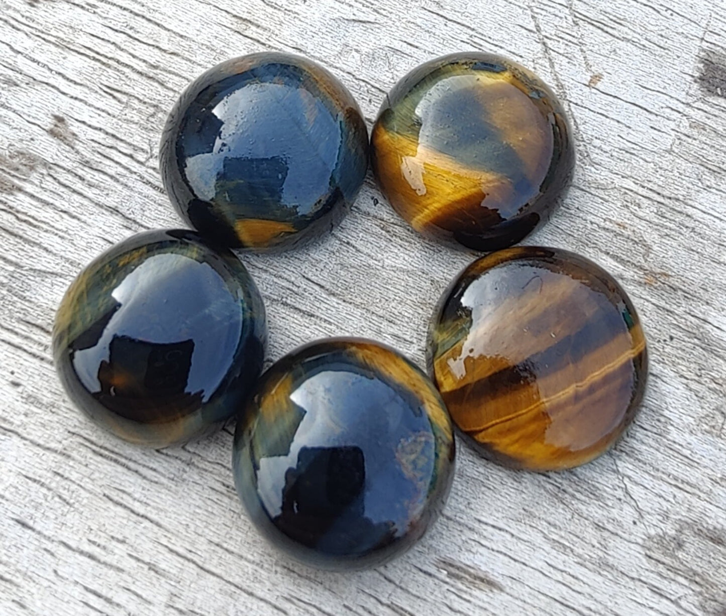 NATURAL FALCON`S EYE ROUND SHAPE FLAT BACK CABOCHON CALIBRATED ROUND SHAPE GEMSTONES, ALL SIZES AVAILABLE