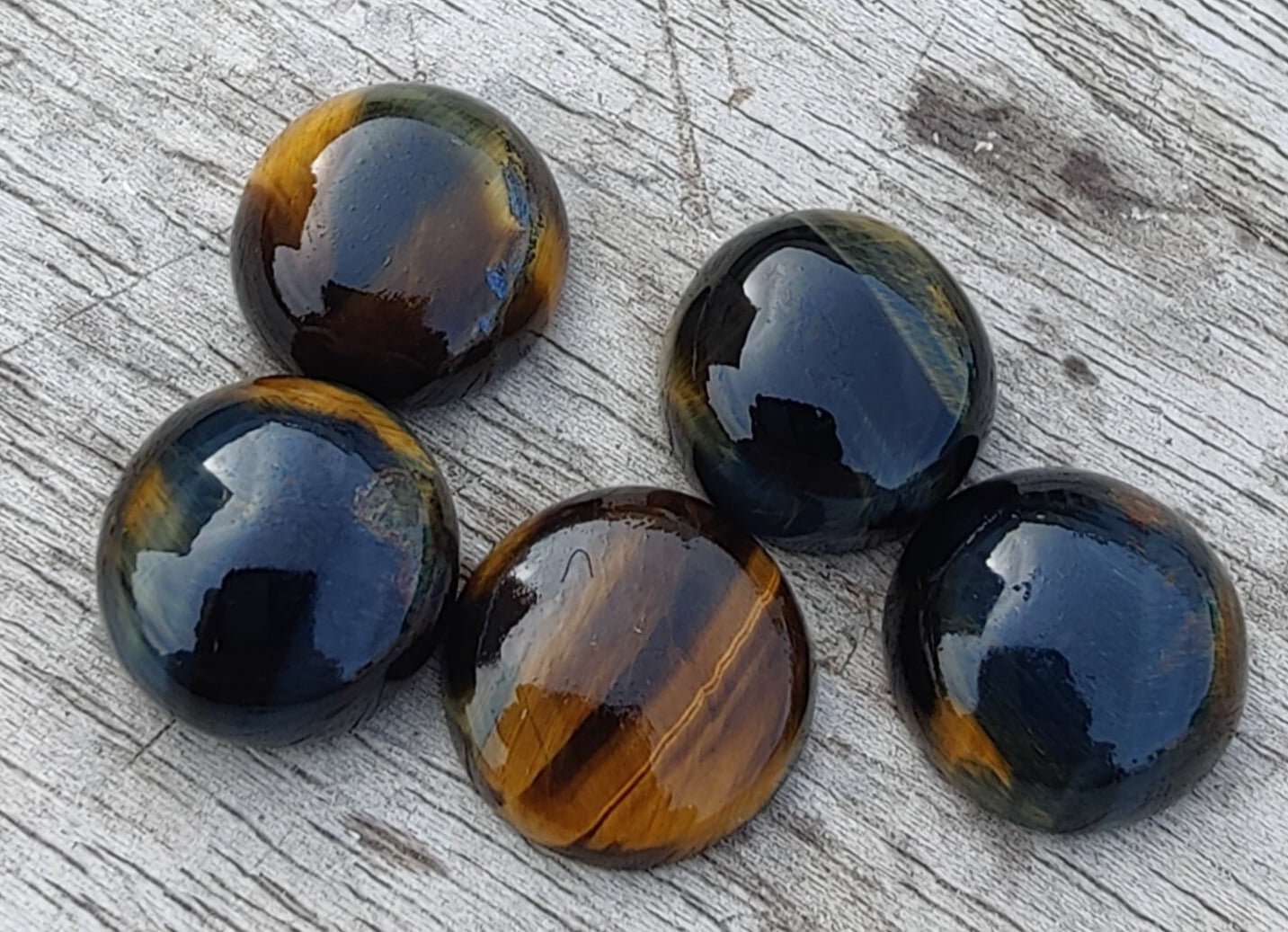 NATURAL FALCON`S EYE ROUND SHAPE FLAT BACK CABOCHON CALIBRATED ROUND SHAPE GEMSTONES, ALL SIZES AVAILABLE