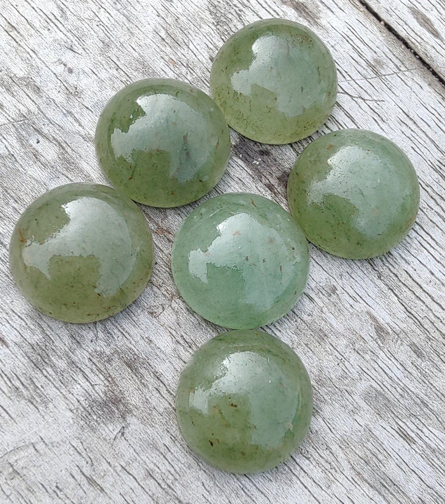 AAA+ QUALITY NATURAL AVENTURINE ROUND SHAPE CABOCHON FLAT BACK CALIBRATED GEMSTONES, ALL SIZES AVAILABLE