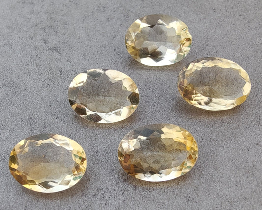 AAA+ QUALITY NATURAL CITRINE OVAL SHAPE FACETED CUT FLAT BACK CALIBRATED WHOLESALE GEMSTONES, ALL SIZES AVAILABLE