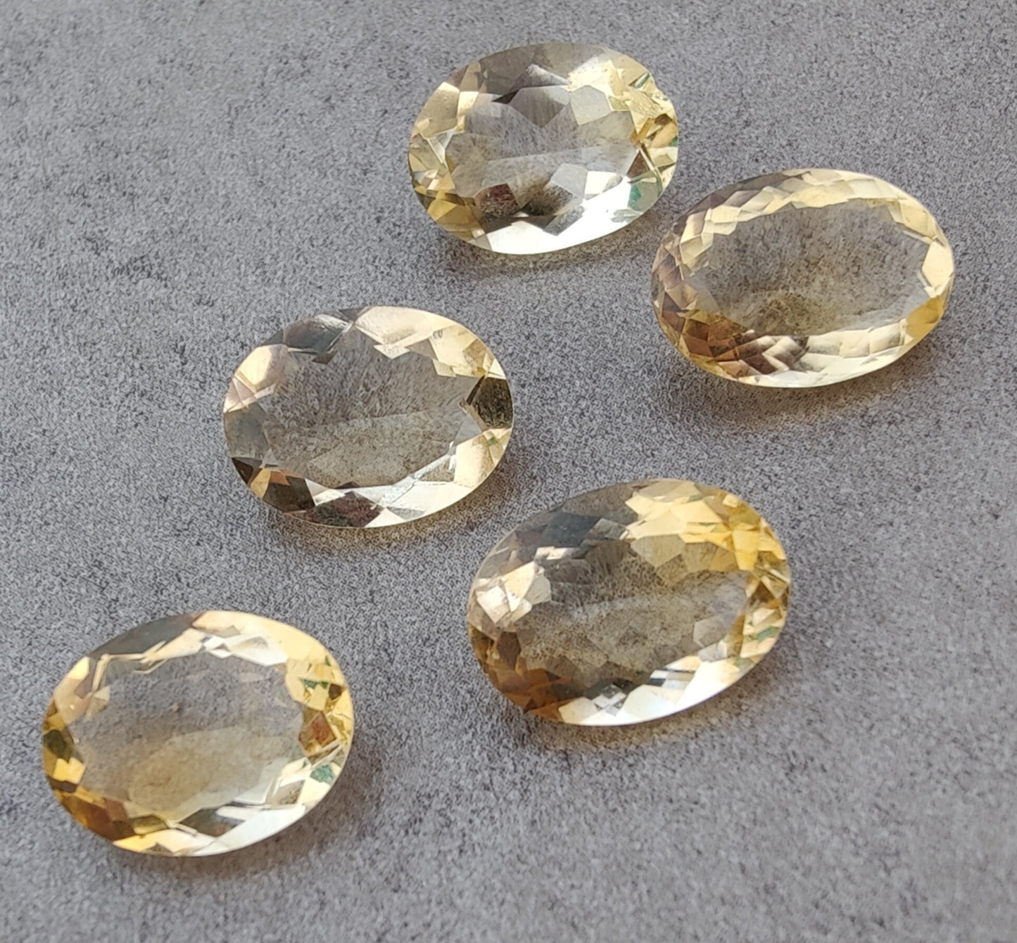 AAA+ QUALITY NATURAL CITRINE OVAL SHAPE FACETED CUT FLAT BACK CALIBRATED WHOLESALE GEMSTONES, ALL SIZES AVAILABLE