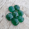 AAA+ QUALITY NATURAL GREEN ONYX CUSHION SHAPE CHECKER CUT FLAT BACK CALIBRATED GEMSTONES, ALL SIZES AVAILABLE