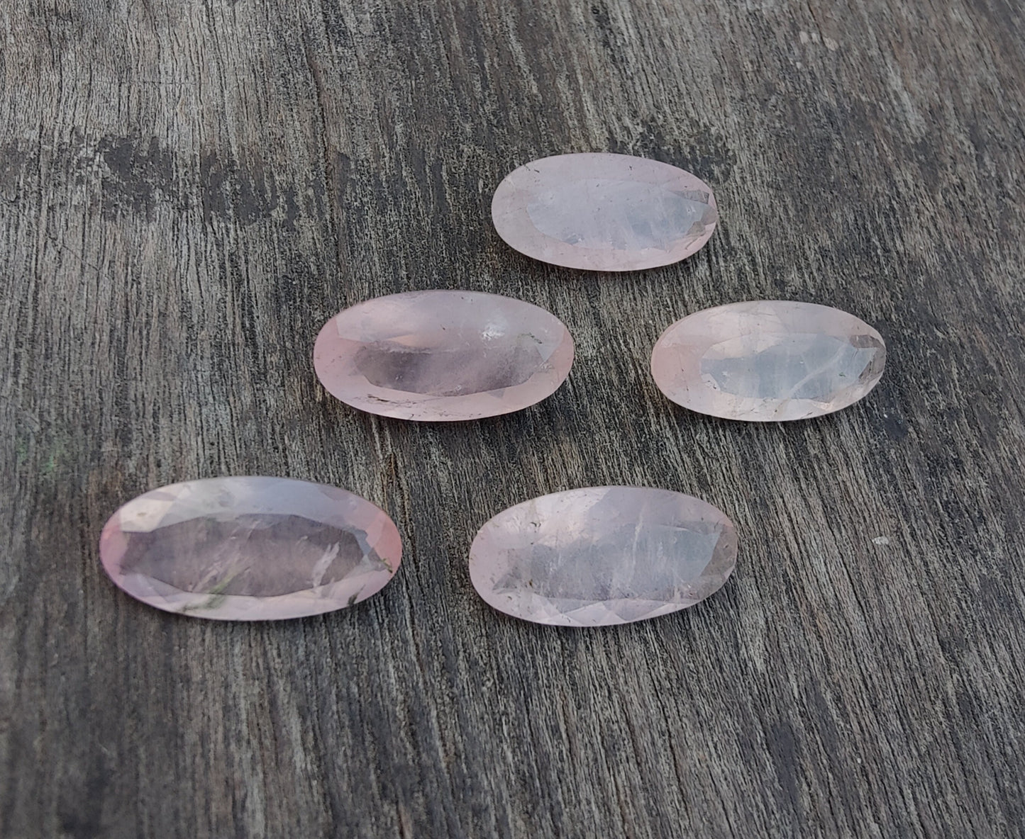 AAA+ QUALITY NATURAL ROSE QUARTZ BIG OVAL SHAPE FACETED CUT FLAT BACK CALIBRATED BEDA SHAPE GEMSTONES, ALL SIZES AVAILABLE