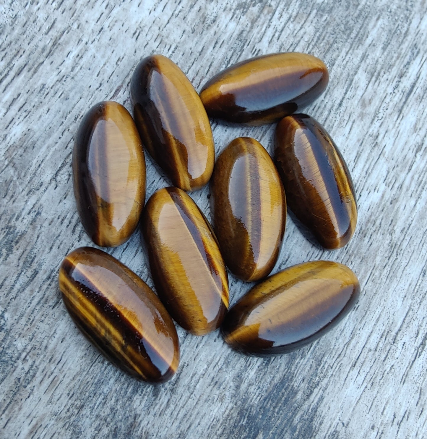 AAA+ QUALITY NATURAL TIGER EYE CABOCHON FLAT BACK BIG OVAL SHAPE CALIBRATED BEDA SHAPE GEMSTONES, ALL SIZES AVAILABLE