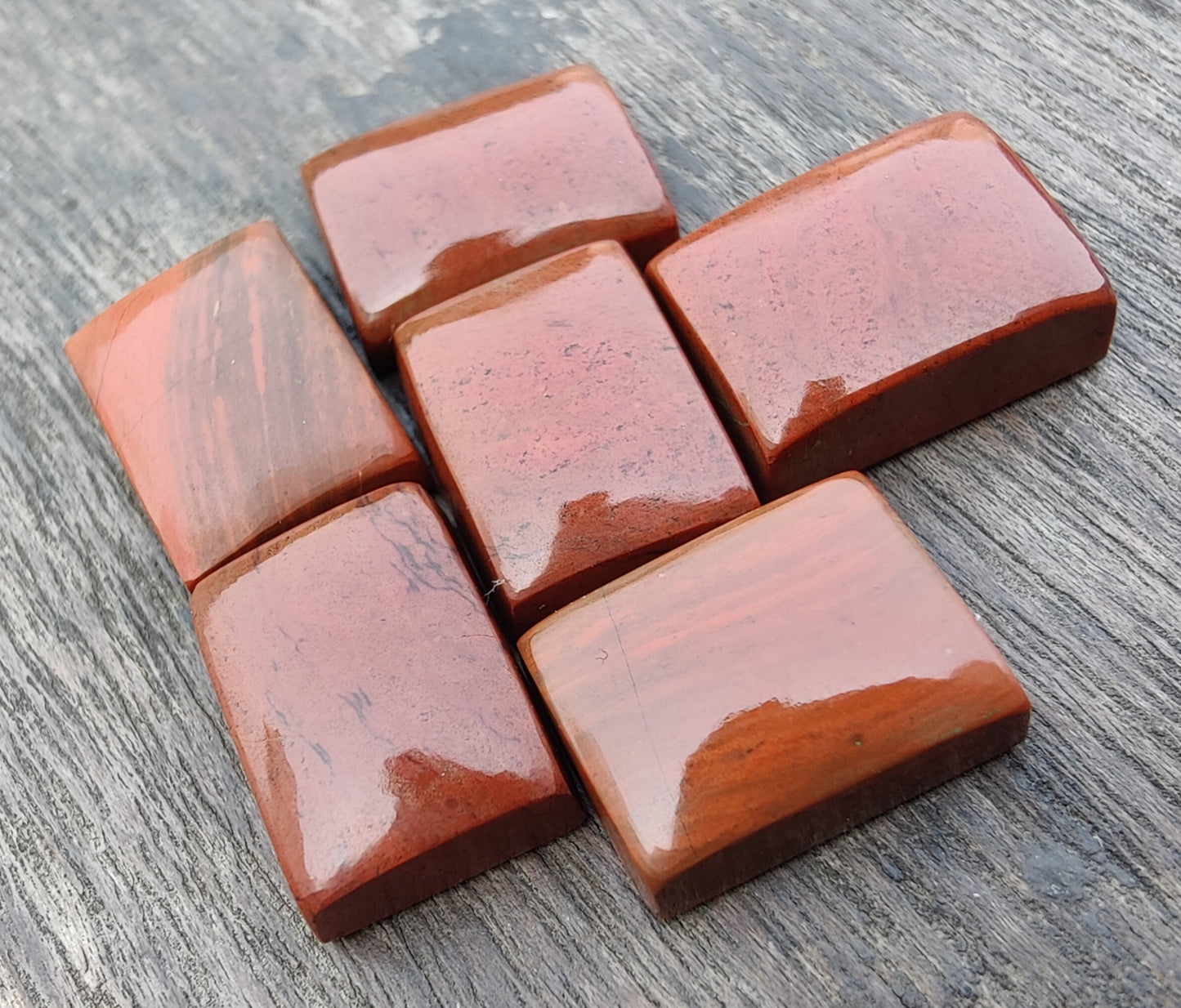 AAA+ QUALITY NATURAL RED JASPER RECTANGLE SHAPE CABOCHON FLAT BACK CALIBRATED LOOSE GEMSTONES, ALL SIZES AVAILABLE