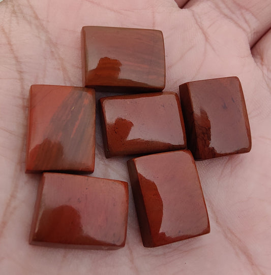 AAA+ QUALITY NATURAL RED JASPER RECTANGLE SHAPE CABOCHON FLAT BACK CALIBRATED LOOSE GEMSTONES, ALL SIZES AVAILABLE