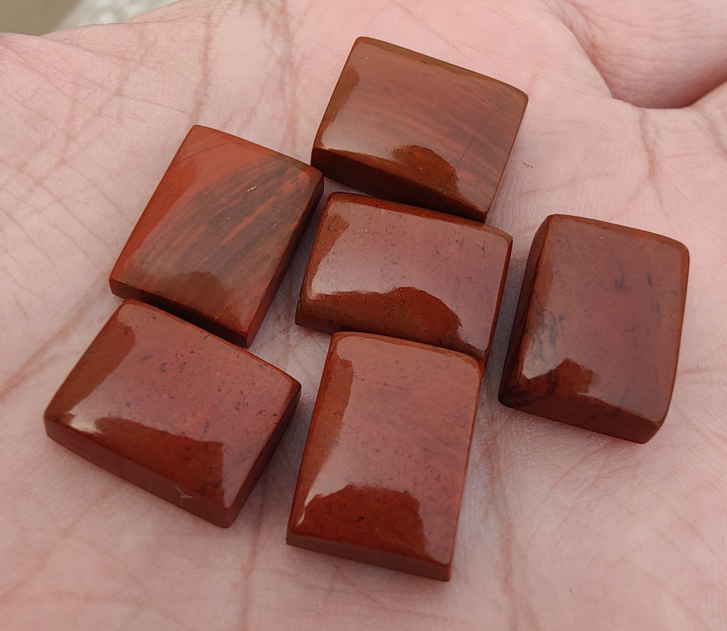 AAA+ QUALITY NATURAL RED JASPER RECTANGLE SHAPE CABOCHON FLAT BACK CALIBRATED LOOSE GEMSTONES, ALL SIZES AVAILABLE
