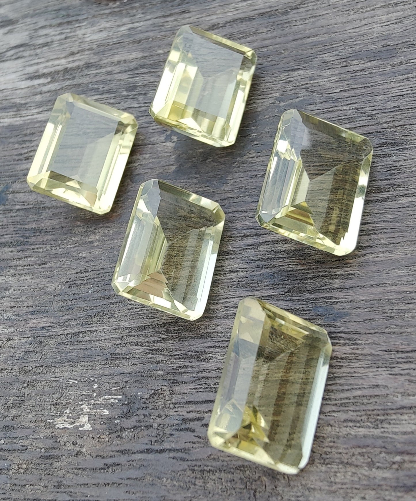 AAA+ QUALITY NATURAL LEMON QUARTZ RECTANGLE SHAPE FACETED CUT FLAT BACK CALIBRATED WHOLESALE GEMSTONES, ALL SIZES AVAILABLE
