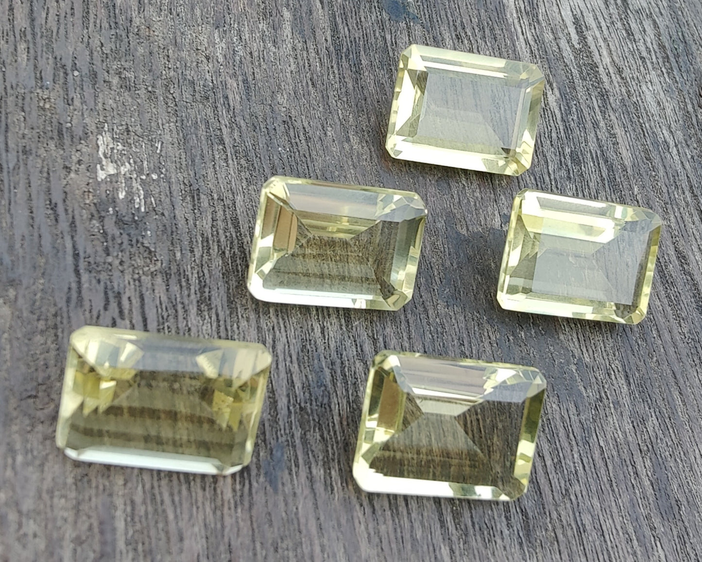 AAA+ QUALITY NATURAL LEMON QUARTZ RECTANGLE SHAPE FACETED CUT FLAT BACK CALIBRATED WHOLESALE GEMSTONES, ALL SIZES AVAILABLE