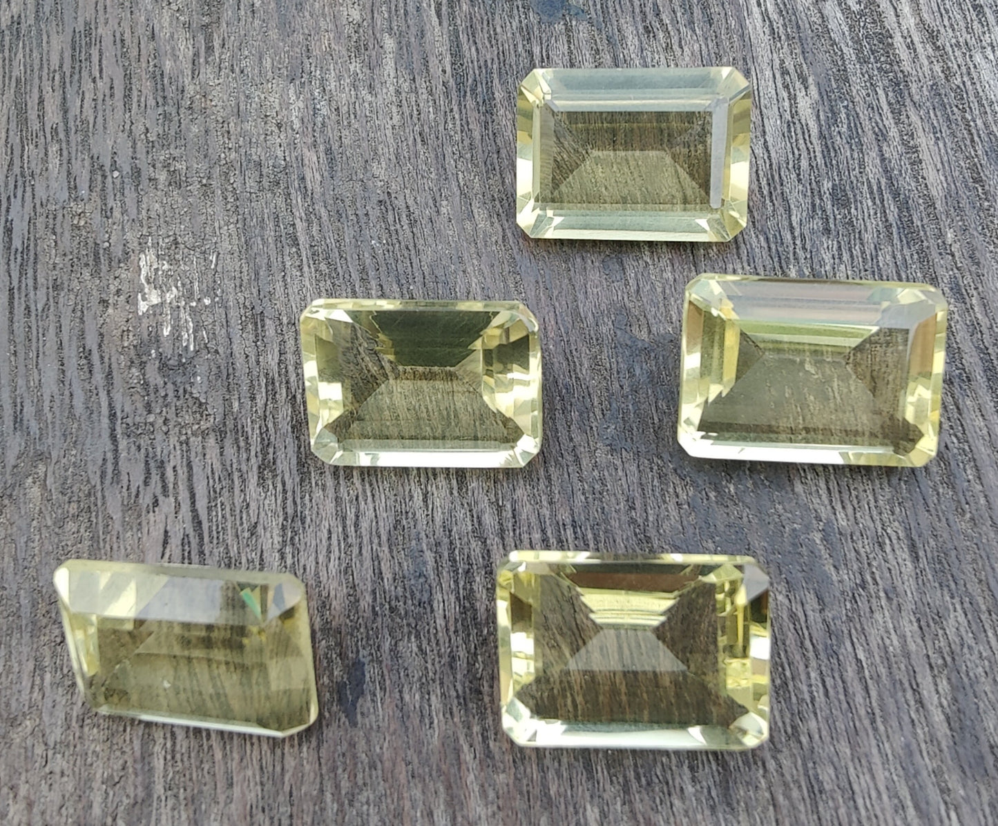 AAA+ QUALITY NATURAL LEMON QUARTZ RECTANGLE SHAPE FACETED CUT FLAT BACK CALIBRATED WHOLESALE GEMSTONES, ALL SIZES AVAILABLE