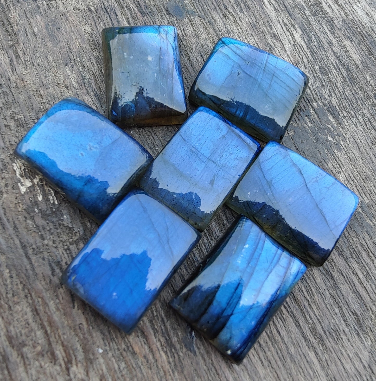 AAA+ QUALITY NATURAL LABRADORITE RECTANGLE SHAPE CABOCHON FLAT BACK CALIBRATED WHOLESALE GEMSTONES, ALL SIZES AVAILABLE
