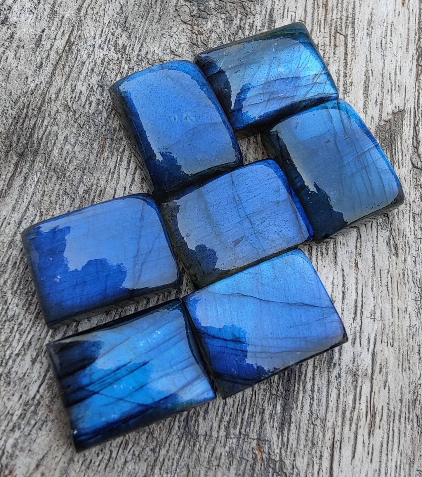 AAA+ QUALITY NATURAL LABRADORITE RECTANGLE SHAPE CABOCHON FLAT BACK CALIBRATED WHOLESALE GEMSTONES, ALL SIZES AVAILABLE