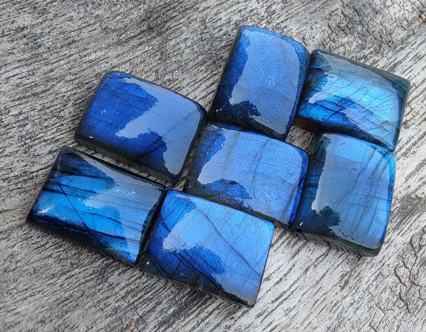 AAA+ QUALITY NATURAL LABRADORITE RECTANGLE SHAPE CABOCHON FLAT BACK CALIBRATED WHOLESALE GEMSTONES, ALL SIZES AVAILABLE