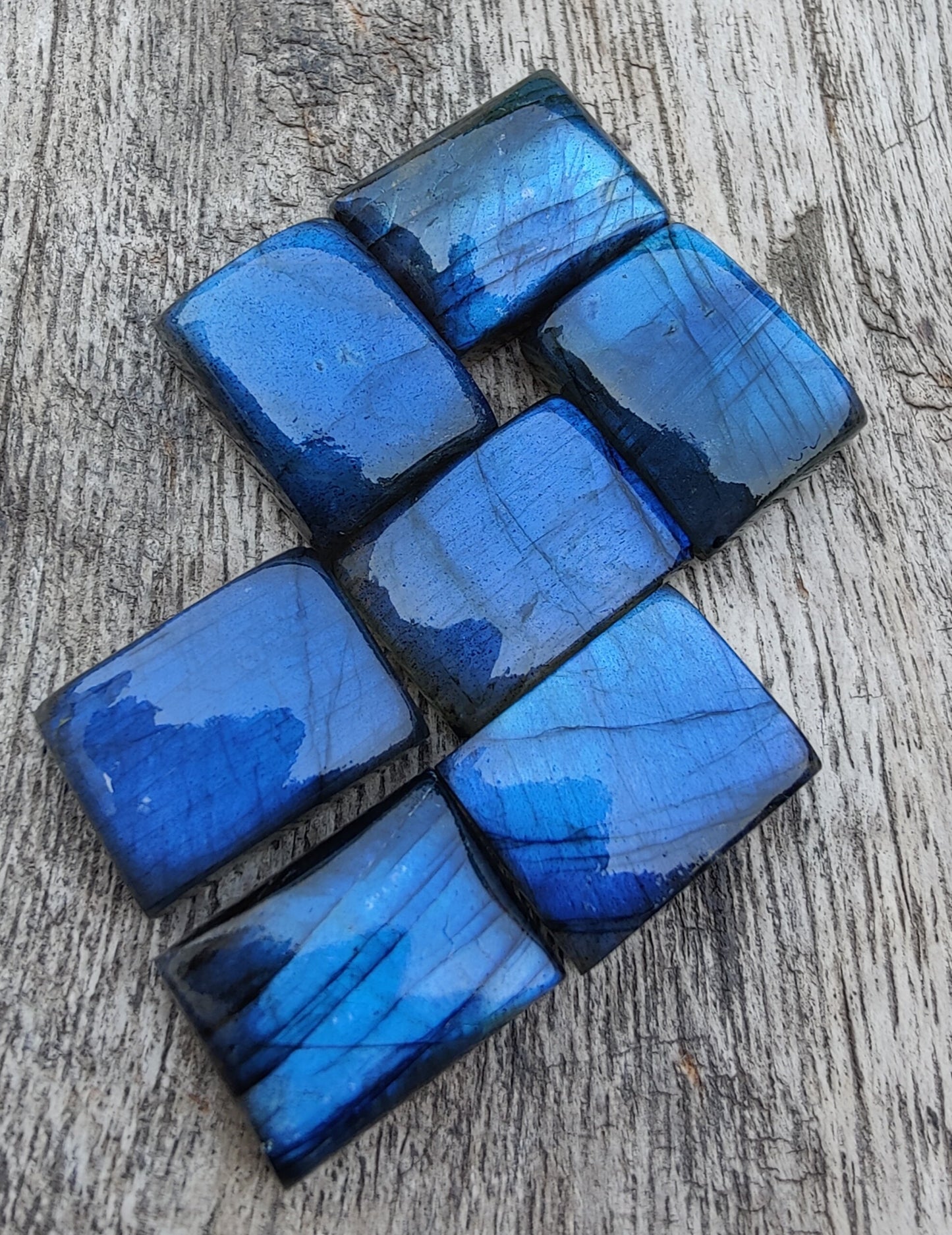 AAA+ QUALITY NATURAL LABRADORITE RECTANGLE SHAPE CABOCHON FLAT BACK CALIBRATED WHOLESALE GEMSTONES, ALL SIZES AVAILABLE