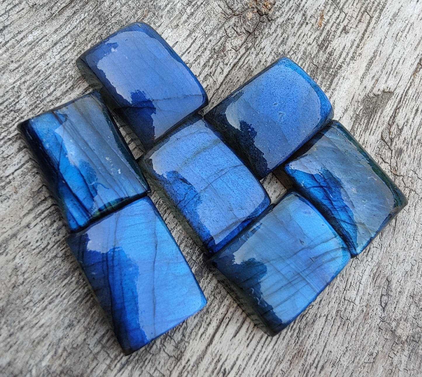 AAA+ QUALITY NATURAL LABRADORITE RECTANGLE SHAPE CABOCHON FLAT BACK CALIBRATED WHOLESALE GEMSTONES, ALL SIZES AVAILABLE