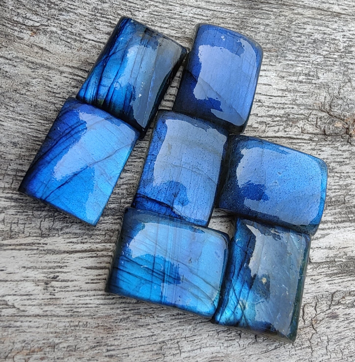 AAA+ QUALITY NATURAL LABRADORITE RECTANGLE SHAPE CABOCHON FLAT BACK CALIBRATED WHOLESALE GEMSTONES, ALL SIZES AVAILABLE