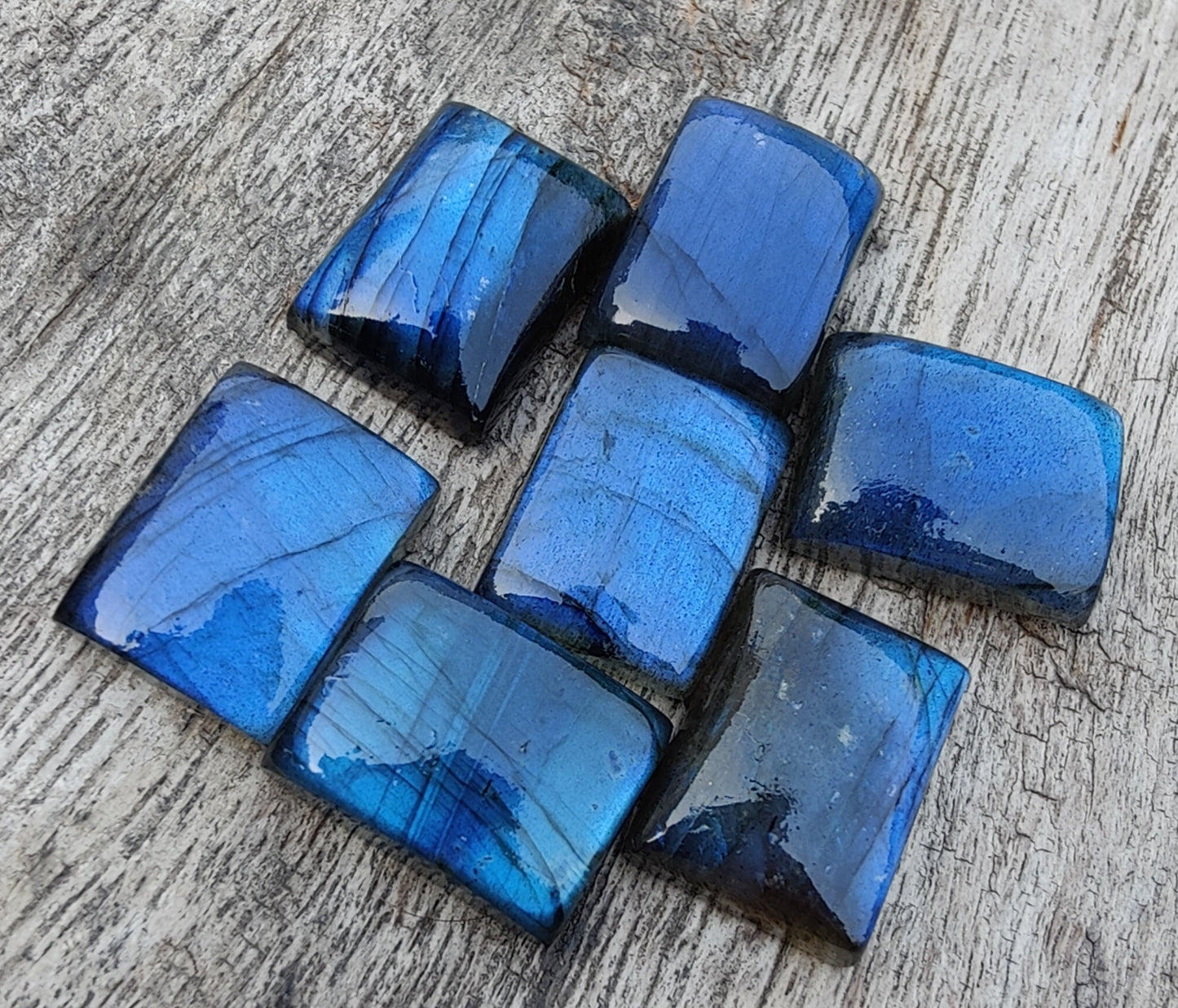 AAA+ QUALITY NATURAL LABRADORITE RECTANGLE SHAPE CABOCHON FLAT BACK CALIBRATED WHOLESALE GEMSTONES, ALL SIZES AVAILABLE