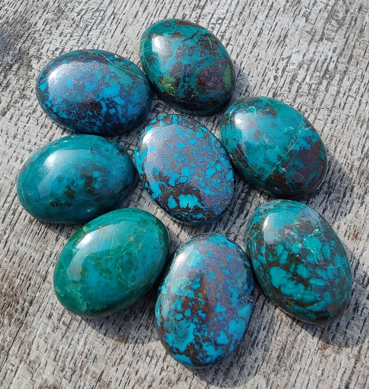 AAA+ QUALITY NATURAL CRYSOCOLLA OVAL SHAPE CABOCHON FLAT BACK CALIBRATED WHOLESALE LOOSE GEMSTONES, ALL SIZES AVAILABLE