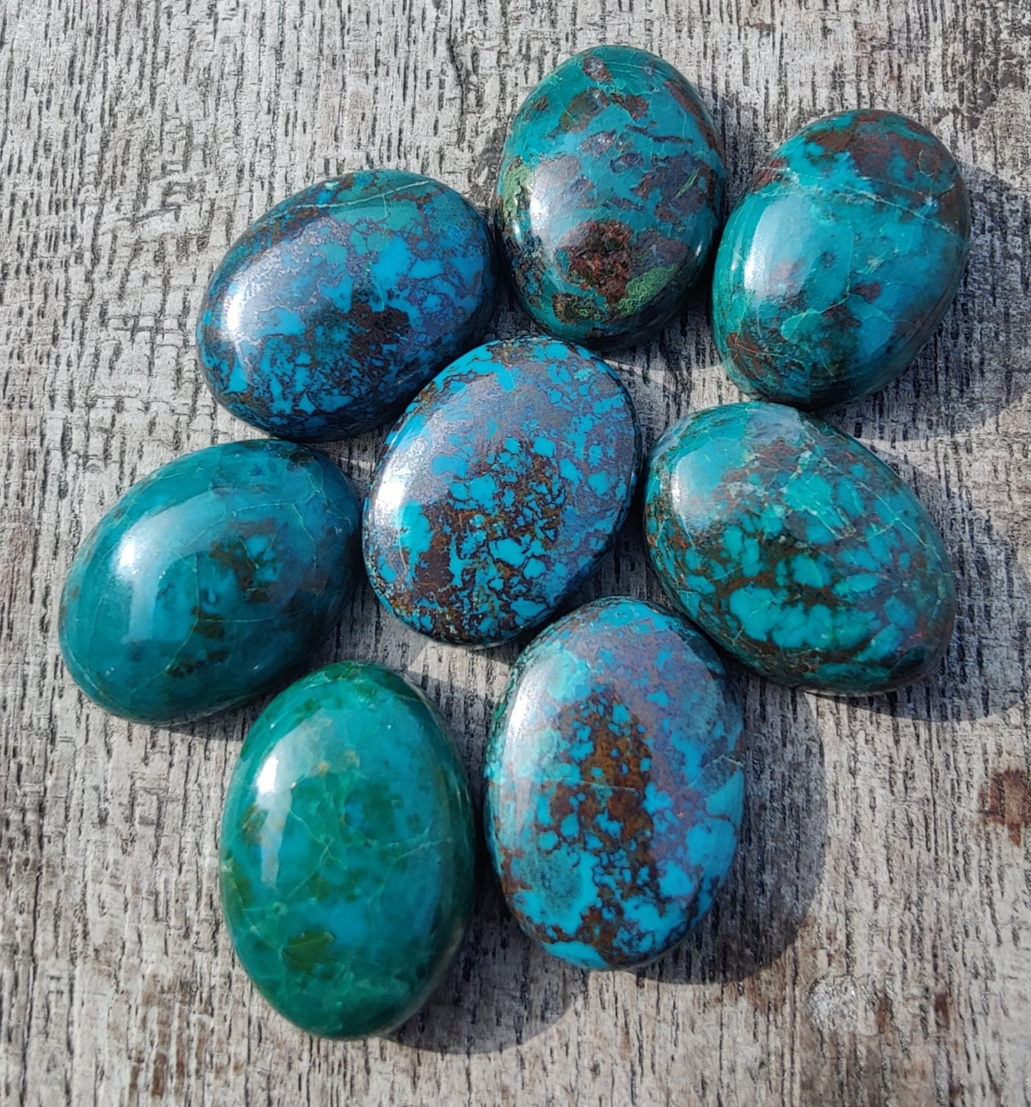 AAA+ QUALITY NATURAL CRYSOCOLLA OVAL SHAPE CABOCHON FLAT BACK CALIBRATED WHOLESALE LOOSE GEMSTONES, ALL SIZES AVAILABLE