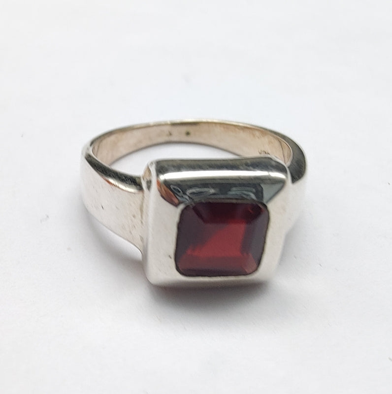 925 SOLID STERLING SILVER NATURAL GARNET GEMSTONES HANDMADE RING, ALL SIZES AVAILABLE