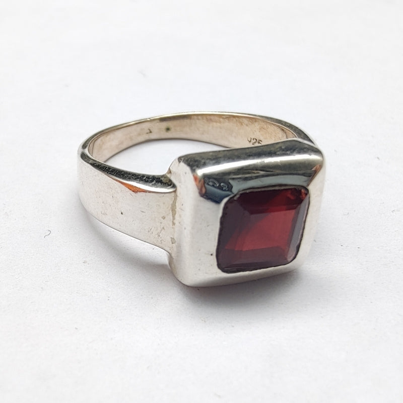 925 SOLID STERLING SILVER NATURAL GARNET GEMSTONES HANDMADE RING, ALL SIZES AVAILABLE
