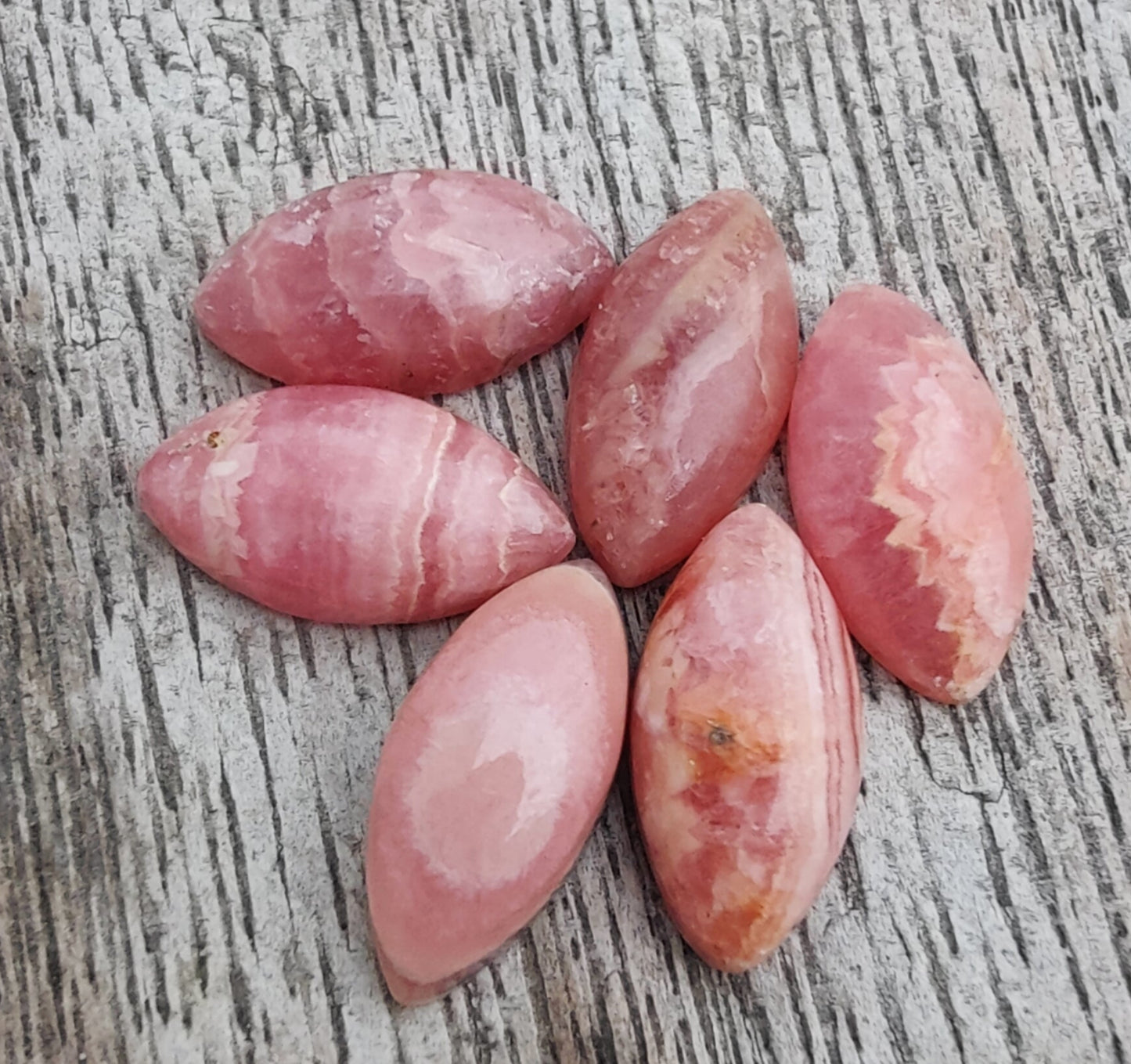 AAA+ Quality Natural Rhodochrosite Marquise Shape Cabochon Flat Back Calibrated Wholesale Gemstones, Custom Sizes Available