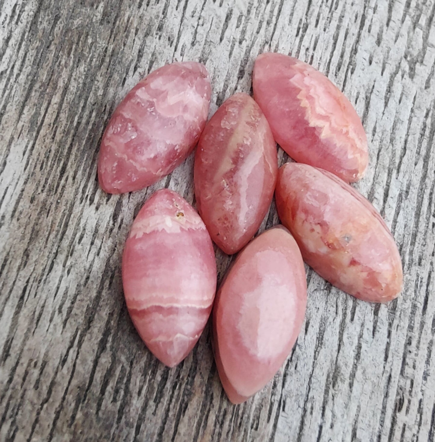 AAA+ Quality Natural Rhodochrosite Marquise Shape Cabochon Flat Back Calibrated Wholesale Gemstones, Custom Sizes Available