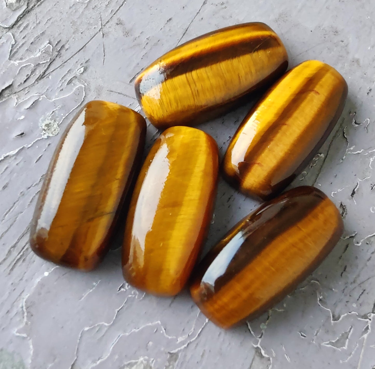 AAA+ Quality Natural Tiger Eye Rectangle Cushion Shape Cabochon Flat Back Calibrated Wholesale Gemstones, All Sizes Available