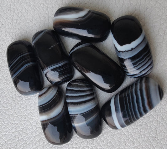 AAA+ Quality Natural Botswana Agate Big Cushion Shape Cabochon Flat Back Calibrated Shape Wholesale Gemstones, All Sizes Available