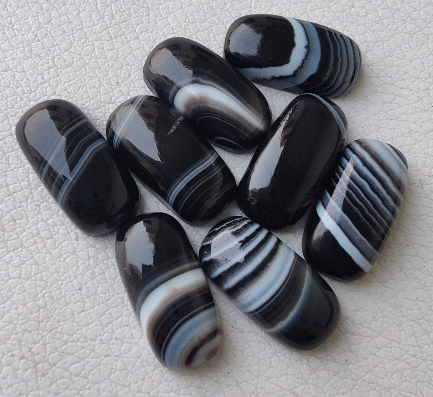 AAA+ Quality Natural Botswana Agate Big Cushion Shape Cabochon Flat Back Calibrated Shape Wholesale Gemstones, All Sizes Available