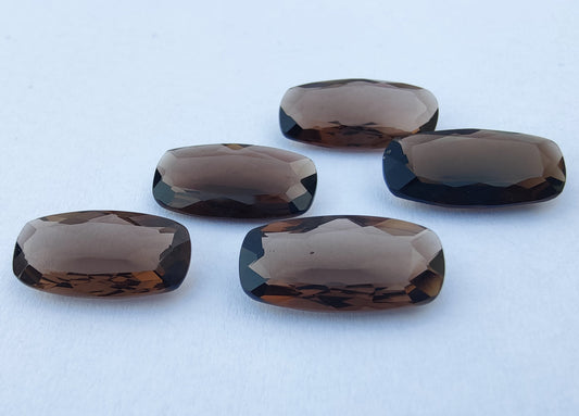 AAA+ Quality Natural Smoky Quartz Big Cushion Shape Faceted Cut Calibrated Shape Wholesale Gemstones, All Sizes Available