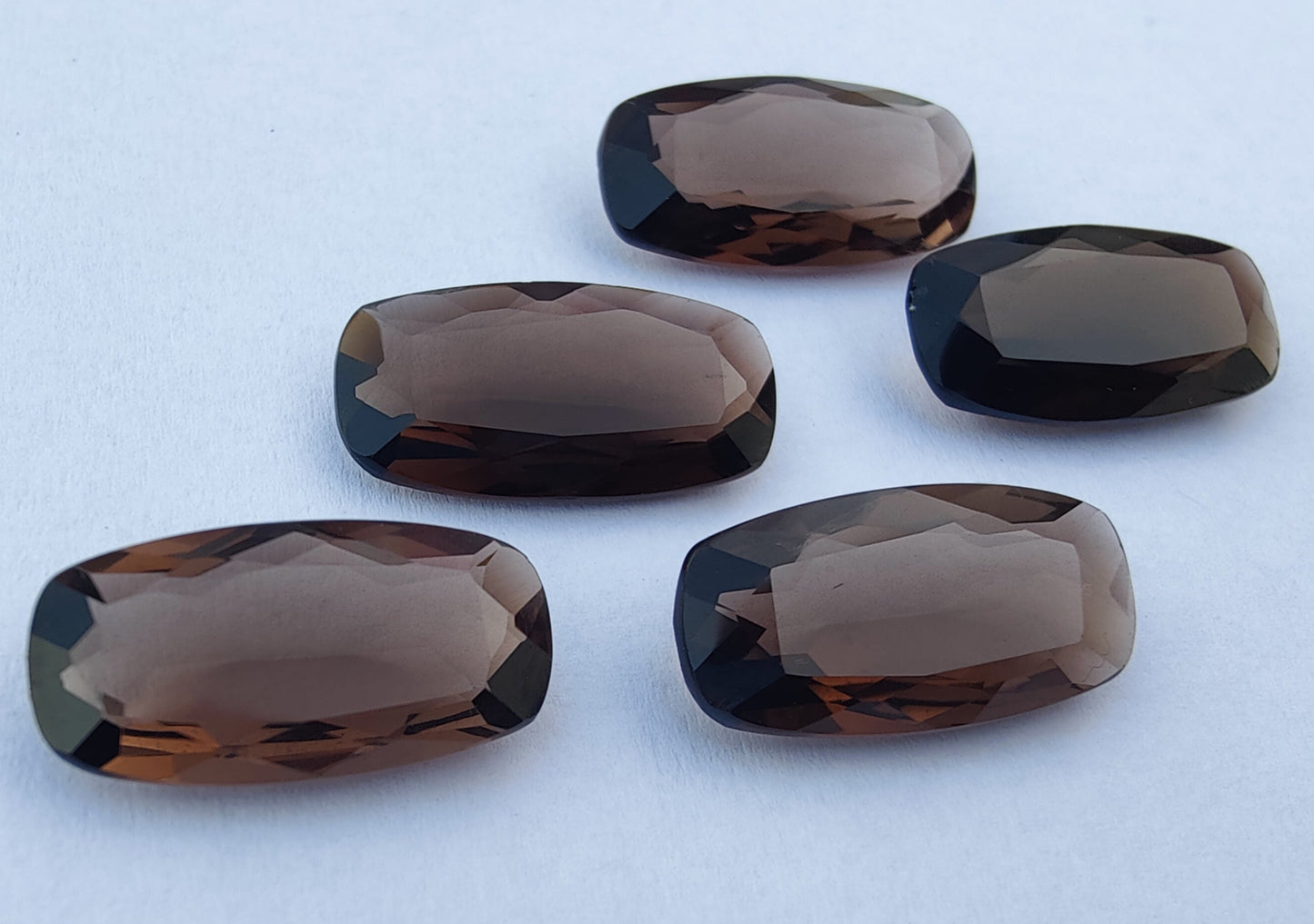 AAA+ Quality Natural Smoky Quartz Big Cushion Shape Faceted Cut Calibrated Shape Wholesale Gemstones, All Sizes Available