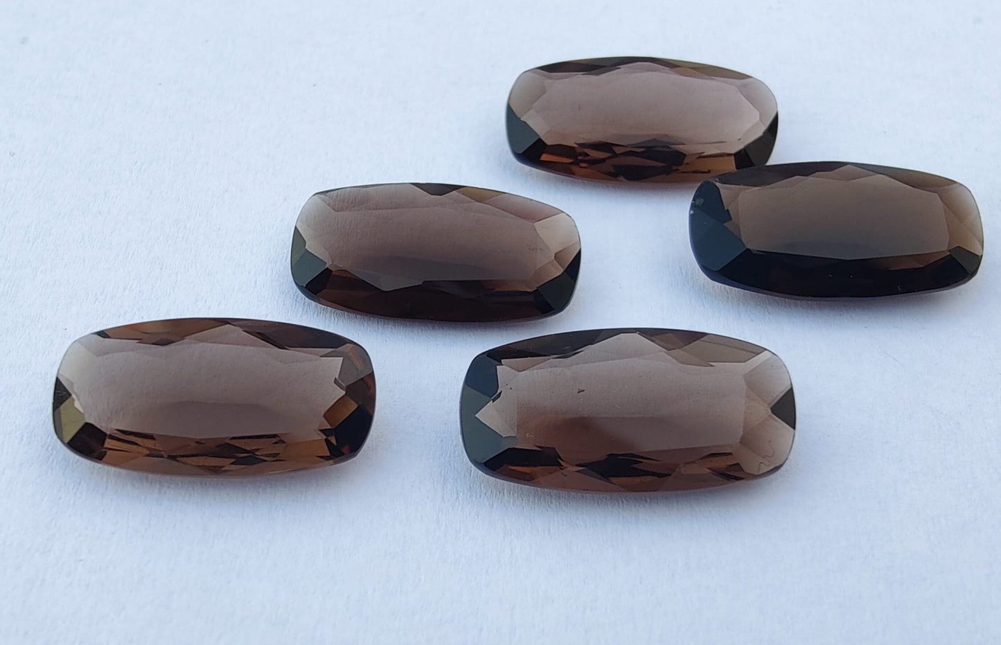 AAA+ Quality Natural Smoky Quartz Big Cushion Shape Faceted Cut Calibrated Shape Wholesale Gemstones, All Sizes Available