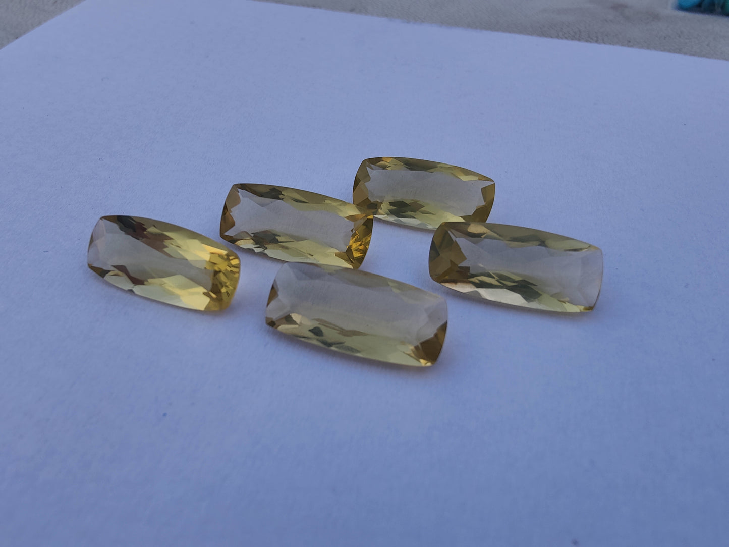 AAA+ Quality Natural Lemon Quartz Big Cushion Shape Faceted Cut Calibrated Shape Wholesale Gemstones, Custom Sizes Available