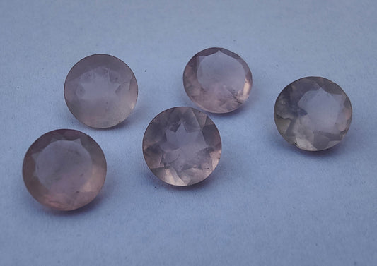 AAA+ Quality Natural Rose Quartz Round Shape Faceted Cut Calibrated Wholesale Gemstones, All Sizes Available