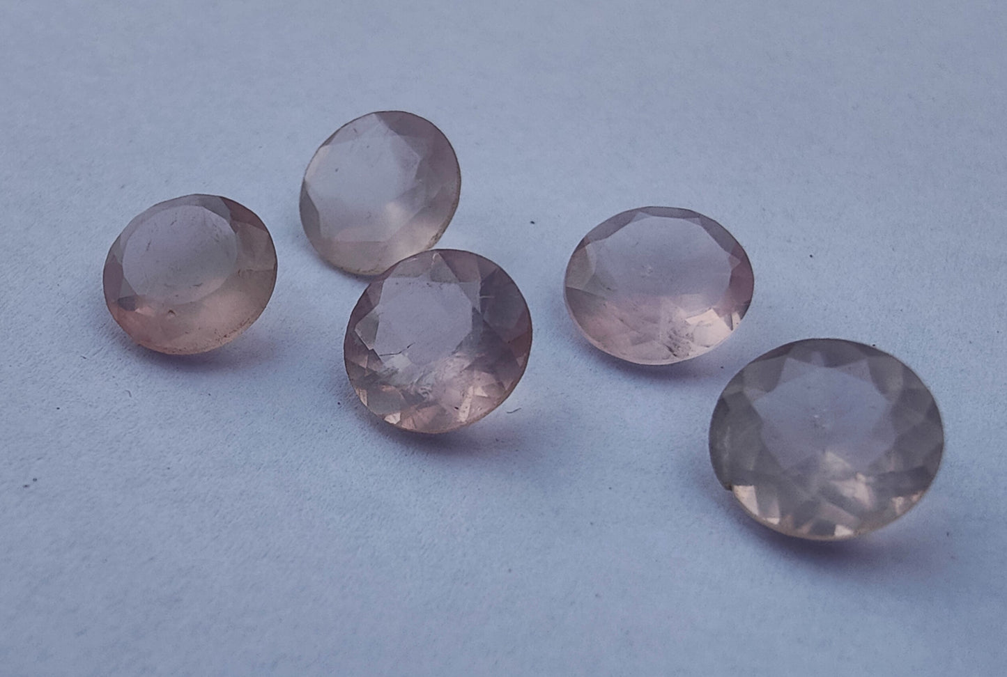AAA+ Quality Natural Rose Quartz Round Shape Faceted Cut Calibrated Wholesale Gemstones, All Sizes Available