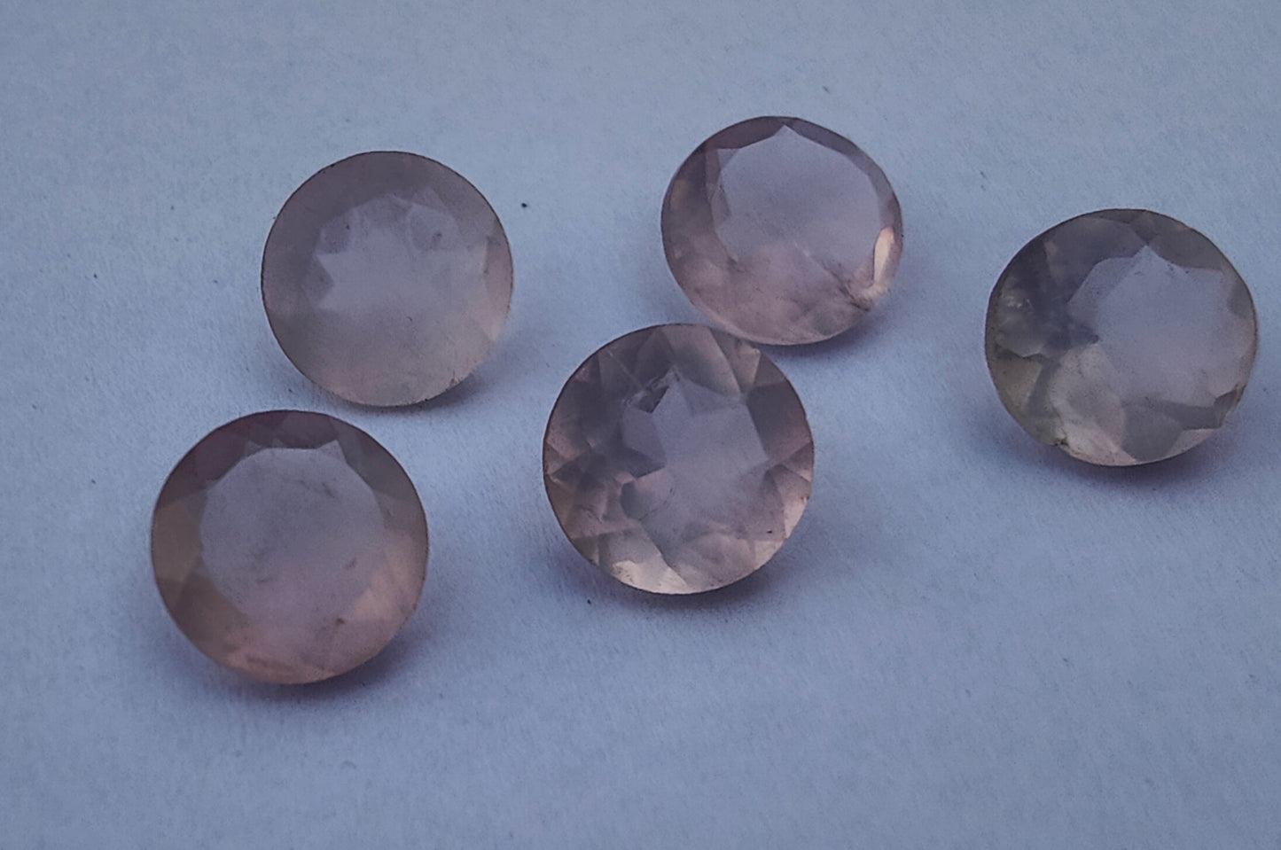 AAA+ Quality Natural Rose Quartz Round Shape Faceted Cut Calibrated Wholesale Gemstones, All Sizes Available