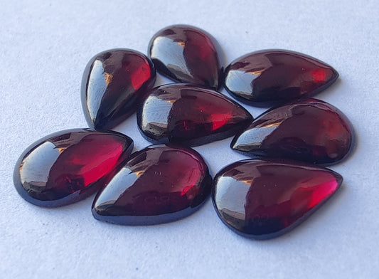 AAA+ Quality Natural Garnet Teardrop Shape Cabochon Flat Back Calibrated Pear Shape Wholesale Gemstones, Custom Sizes Available (Copy)
