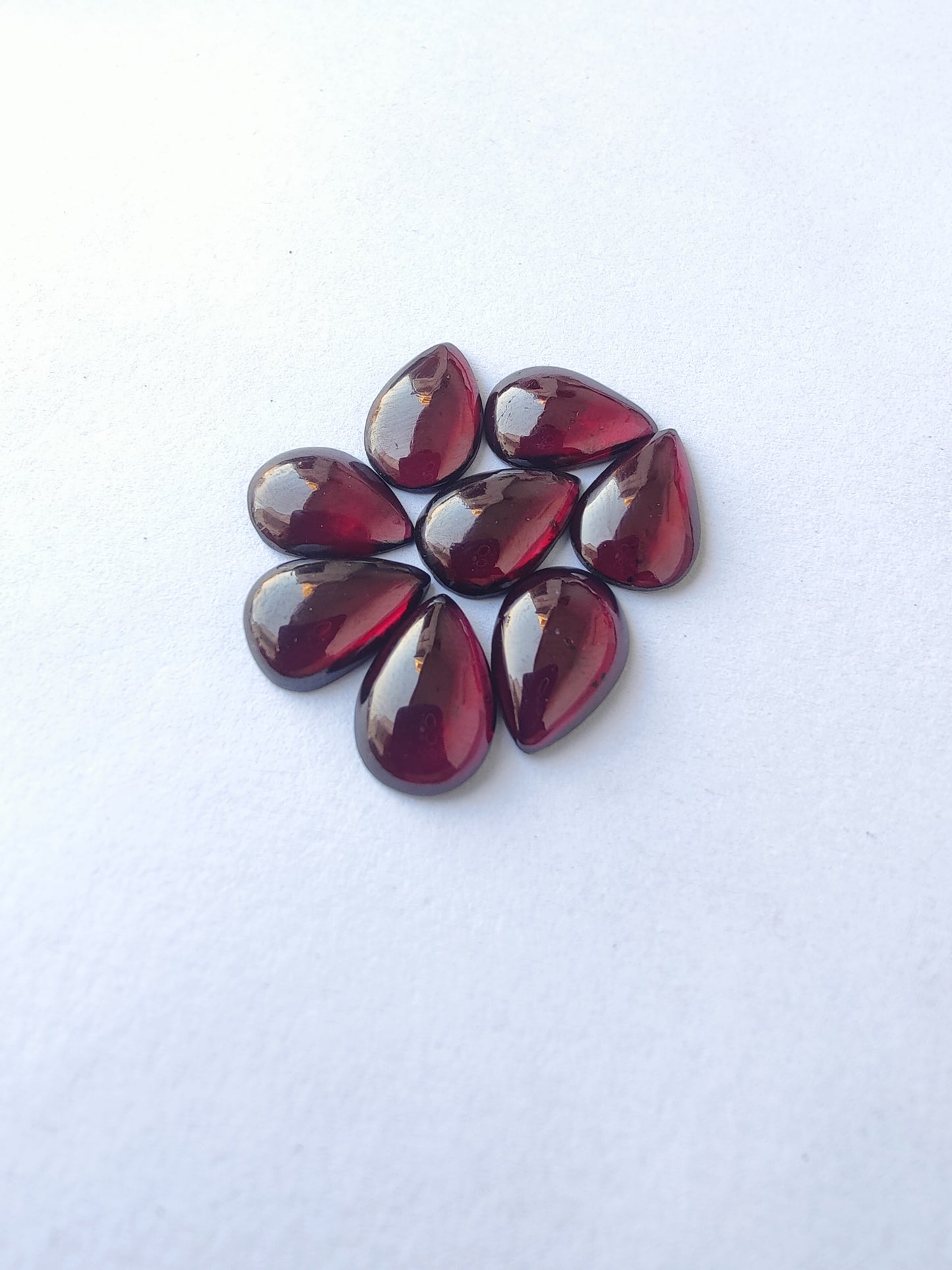AAA+ Quality Natural Garnet Teardrop Shape Cabochon Flat Back Calibrated Pear Shape Wholesale Gemstones, Custom Sizes Available (Copy)