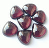 Top Quality Natural Red Garnet Heart Shape Cabochon Flat Back Calibrated Wholesale Gemstones, Custom Sizes Available