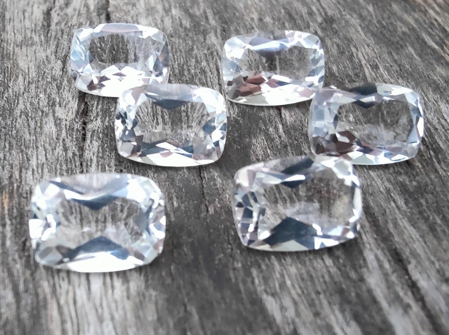 AAA+ Quality Natural Crystal Quartz Cushion Shape Faceted Cut Calibrated Wholesale Gemstones, All Sizes Available