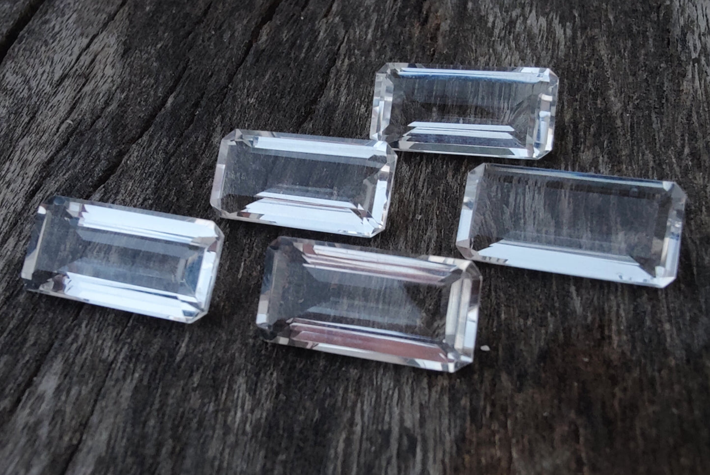 Natural Crystal Quartz Big Rectangle Shape Faceted Cut Calibrated AAA+ Quality Wholesale Gemstones, All Sizes Available