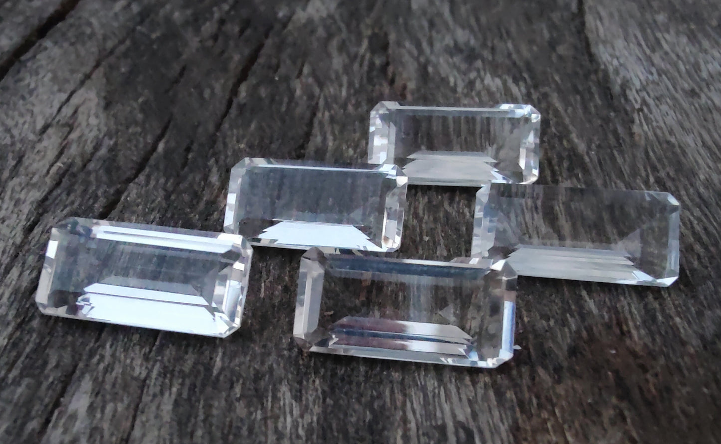 Natural Crystal Quartz Big Rectangle Shape Faceted Cut Calibrated AAA+ Quality Wholesale Gemstones, All Sizes Available