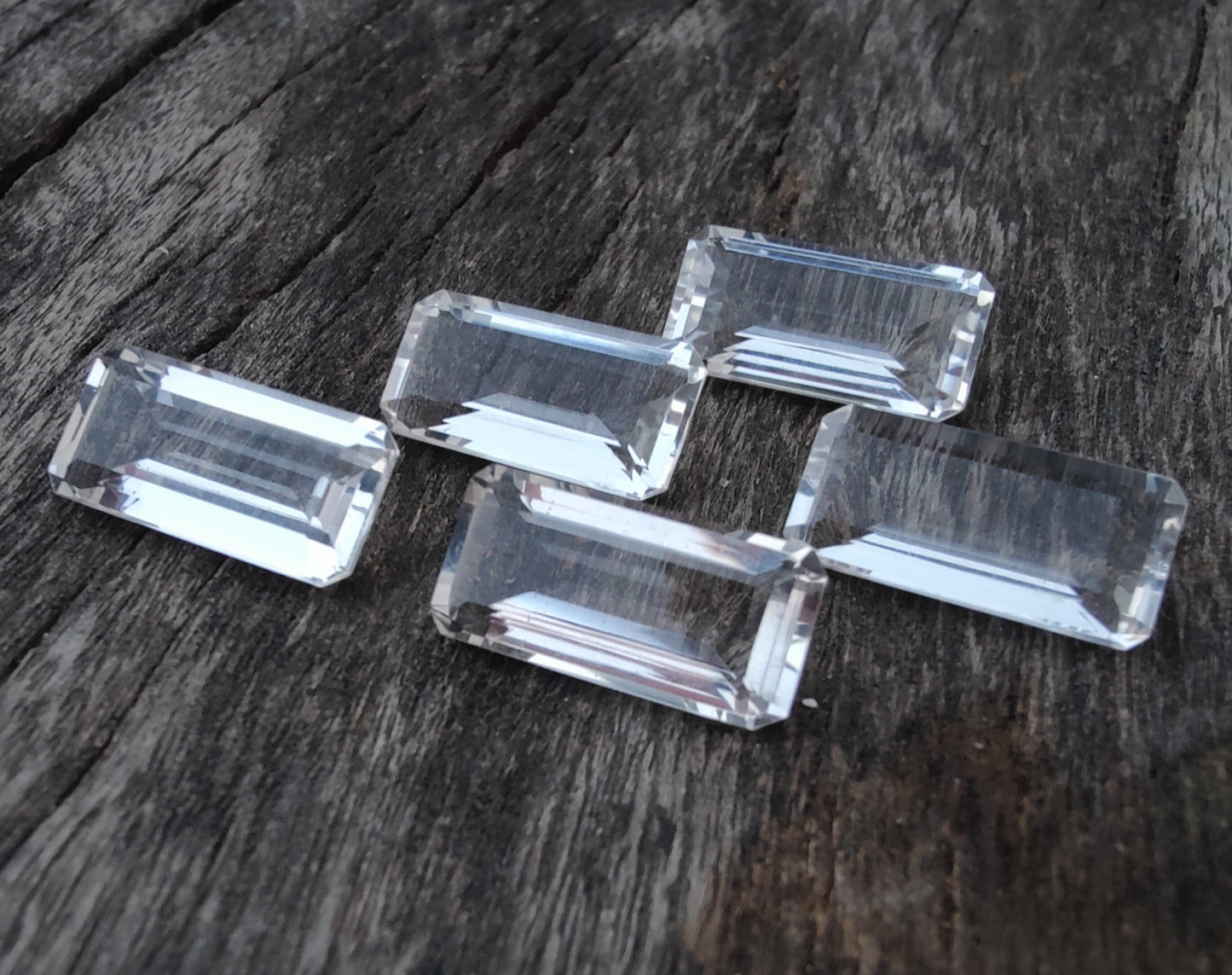 Natural Crystal Quartz Big Rectangle Shape Faceted Cut Calibrated AAA+ Quality Wholesale Gemstones, All Sizes Available