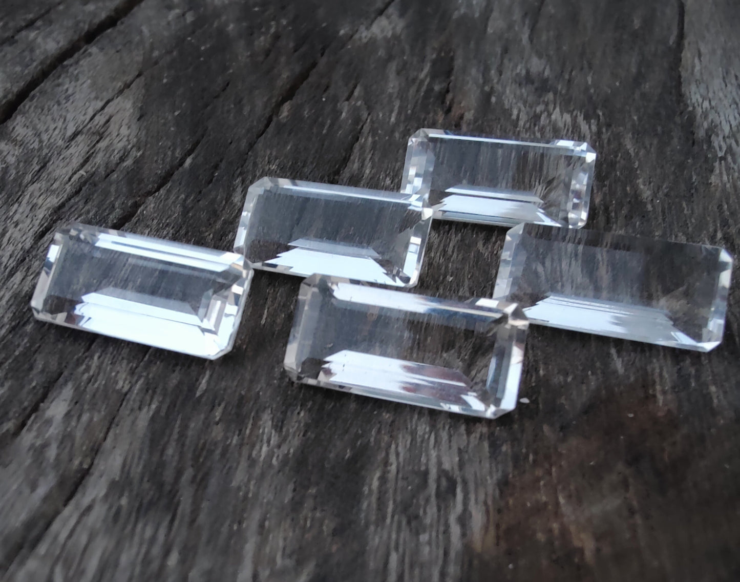 Natural Crystal Quartz Big Rectangle Shape Faceted Cut Calibrated AAA+ Quality Wholesale Gemstones, All Sizes Available