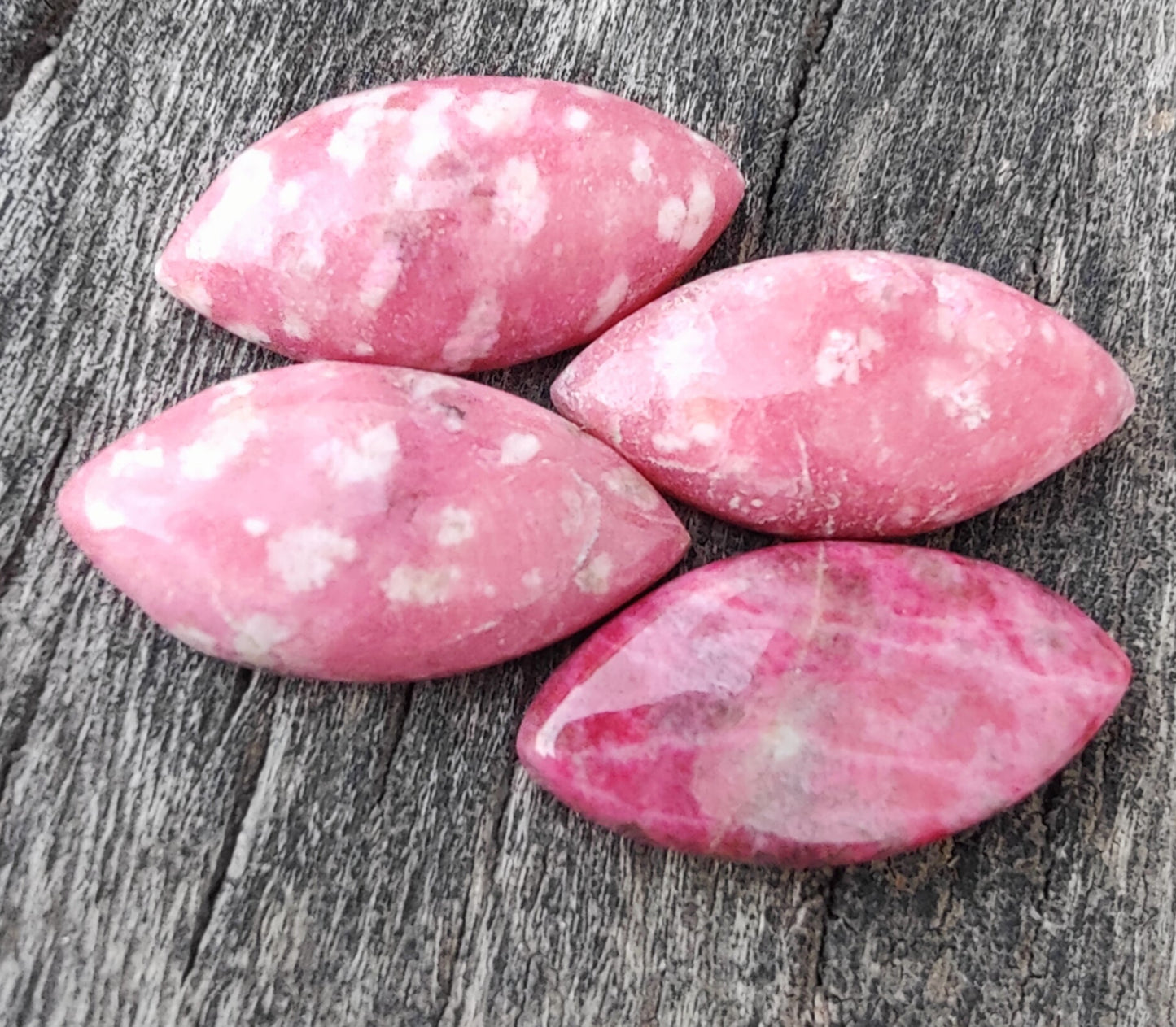 AAA+ Quality Natural Thulite Marquise Shape Cabochon Flat Back Calibrated Wholesale Gemstones, All Sizes Available